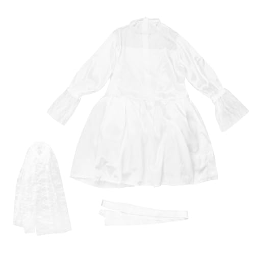 Costume de mariage homme blanc en dacron avec ceinture et jupe habillée