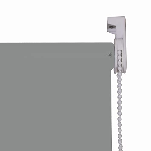 Home In Style 4U Thermal Insulated 100% Blackout Fabric Roller Blinds Plain Coloured UV-resistant Child Safe Easy Fit Trimmable Window Blind Darkening Shades Fittings Included (Light Grey, 60cm x 165)