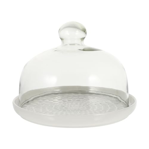ABOOFAN Alzata Per Torta In Ceramica Con Coperchio A Cupola Cupola In Porta Cupcake Supporto Per Piatto Per Torta Con Coperchio Buffet Esposizione Cupola Rotonda