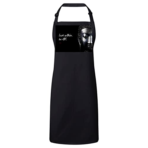 Tablier cuisine noir premium look within citation bouddha