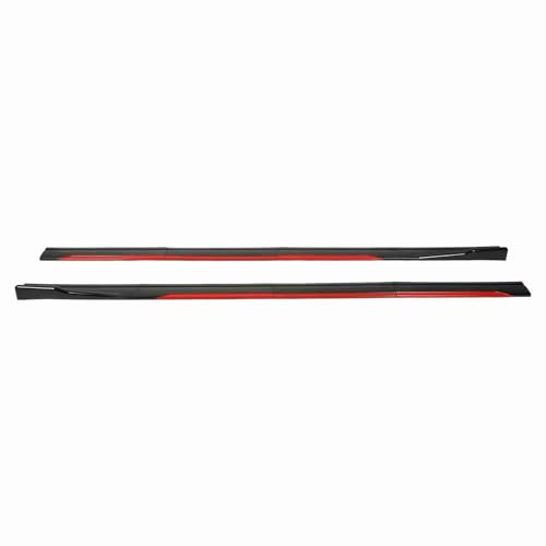 Difusor de falda lateral deportiva en negro y rojo para tu coche 5