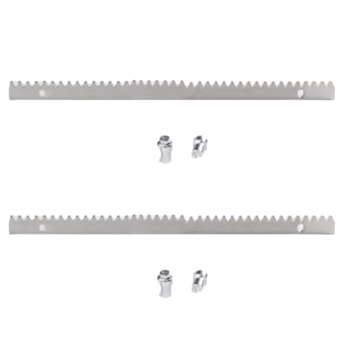 Buhdjfnke Riel deslizante metálico con cremallera para puerta corredera, acero galvanizado en caliente, 50 cm por pieza con tornillos