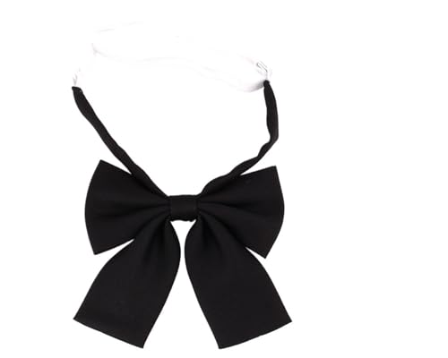 Nœud papillon femme grand format accessoire de collier pour uniforme noir rétro
