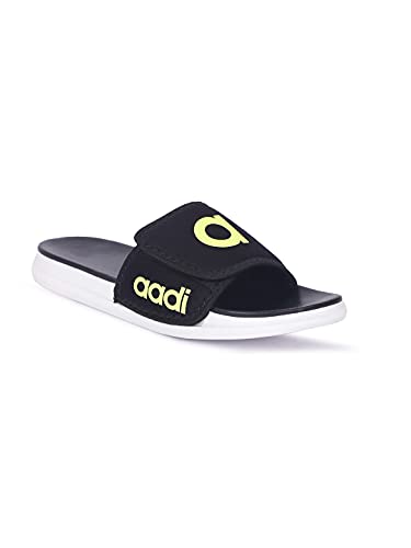 Image of AADI Men's Synthetic Leather Daily Casual Sliders /Flip Flop & Slippers