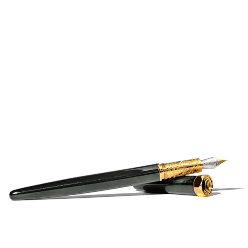 Image of Ferris Wheel Press | Bijou Fountain Pen | Echoes of Eaton | Double Gold Plated, Sapphire Lacquer Finish | Two-Tone Steel Nib | Medium Nib