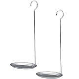 Gadpiparty 2 Stück Antihaft Edelstahl Bratlöffel mit Metallgriff Küchenlöffel für Hausgemachte Snacks Ölbratlöffel zum Frittieren Küchengerät für Haushalt und Gastronomie