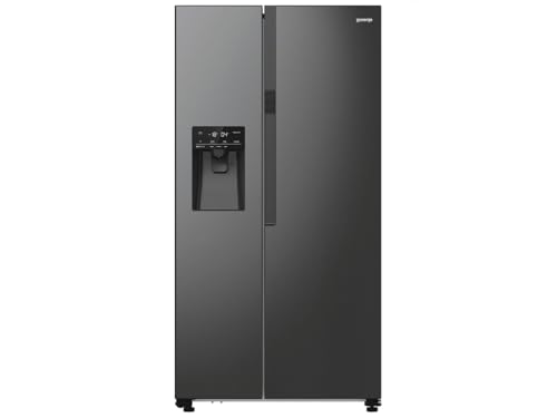 Gorenje NRR9185ESXL - Frigorífico y congelador (lado a lado), color negro