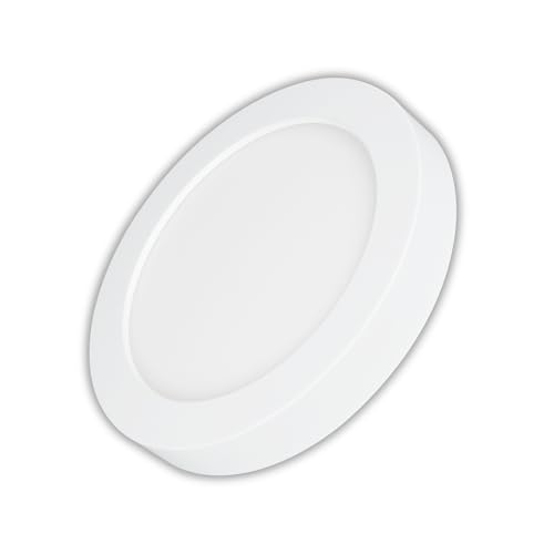 LUXULA LED Aufbauleuchte CIRCLE - ø122x35mm, 6W 525lm - 3000K 4000K 6000K einstellbar - Spot Aufbaupanel mit Diffusor, matt, rund LUXULA LED Aufbauleuchte CIRCLE - ø122x35mm, 6W 525lm - 3000K 4000K 6000K einstellbar - Spot Aufbaupanel mit Diffusor, matt, rund