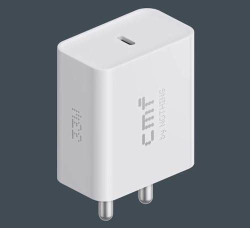 Image of ZYBUX CMF 33W Charger by Nothing, USB C Adapter for CMF Phone 1 /Nothing Phone 3A Pro /3A /2A /2A Plus /2 /1 /Tablet /Samsung M05 /M35 /M15 /F15 /M14, 33Watt Fast Charge Adaptor for Other Type C Devices, White