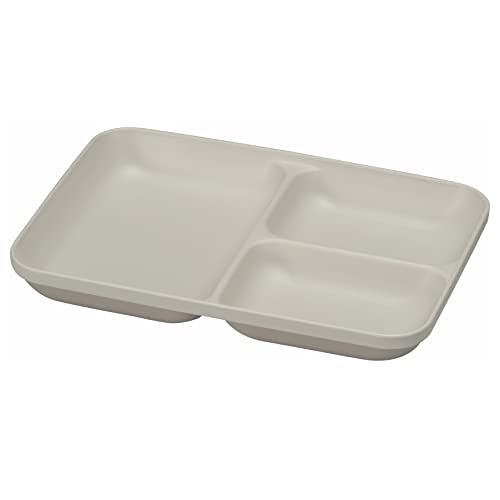 宮本産業 皿 MIN FARG ミンファーリ スタック 仕切皿 グレー 21.5×15.5×2.7cmの商品画像（Amazon）
