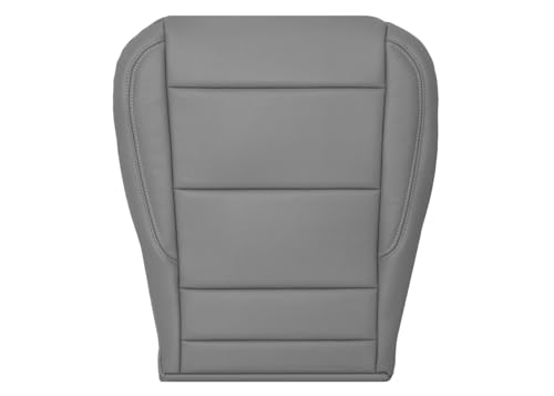 Richmond Auto Upholstery - Passenger Side Bottom Replacement Genuine Leather Seat Cover, Gray Non-Perforated (Compatible with 2022-2025 GMC Sierra 1500 SLT Truck)