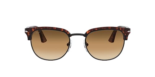 Persol Unisex PO3105S Round Sunglasses, Havana/Brown Gradient, 51 mm