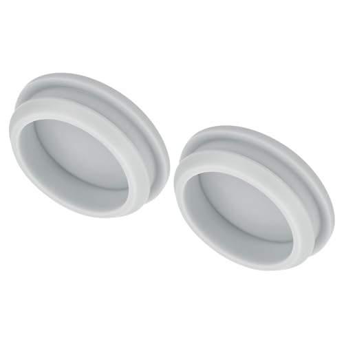 Image of MECCANIXITY 2pcs Silicone Snap in Locking Hole Plugs,38.6mm /1.5 Inch Mounting Diameter Narrow Groove Width 5mm Panel Seal Cover Round for Kitchen Bulkheads Waterproof Sealing Plugs Grey
