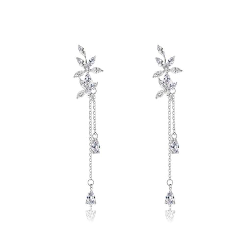 Boucles d'oreilles argent 925 pendantes d'exception pour un mariage étincelant