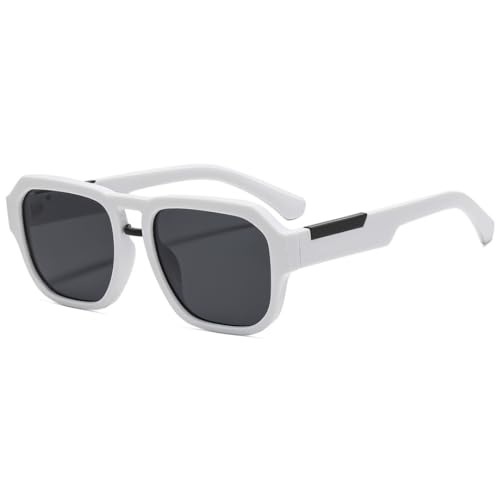 Lunettes de soleil à double faisceau pour homme style aviateur classique