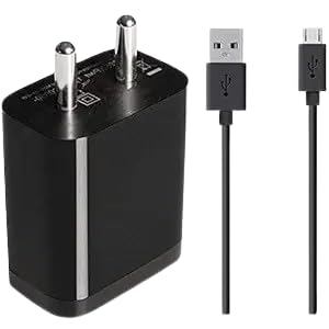 Image of Wall Charger with Micro USB Cable, Fast Charging Adapter, Black, for Android Smartphones (Black-MI-A2)