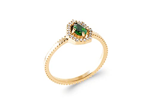 Bague plaqué Or 18 Carats Tata Gisèle avec cabochon octogone élégant
