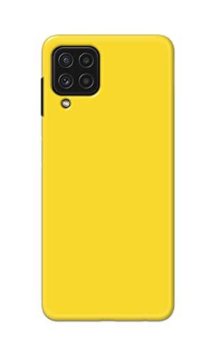 Image of Printed Hard Back Cover Case for Samsung Galaxy A22 4G Back Cover (Plain Yellow) -1803
