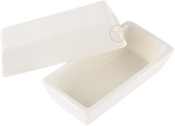 5Pcs/Lot Lab Ceramic Crucible Cupel Boat Sample Holder Combustion Boat for Tube Muffle Furnaces (Size : Square 50x28mm)