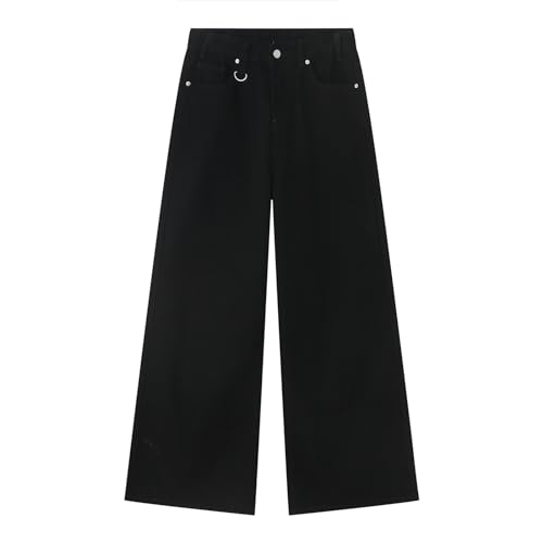 Baggy Jeans Men Vintage Relaxed Fit Bell Bottom Denim Pants with Pockets 60s 70s Retro Trousers Casual Streetwear