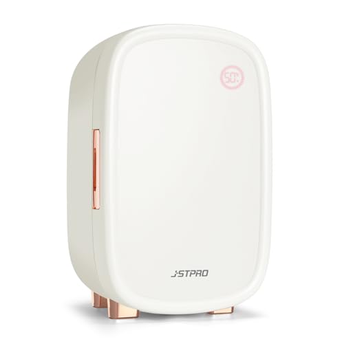 Image of JSTPRO Skincare Fridge 12 Liter, Beauty Fridge for Comestic storage 10°C/50°F + Intelligent Constant Temperature Control Mini Refrigerator, White Compact Cosmetics Refrigerator for Makeup Lipstick
