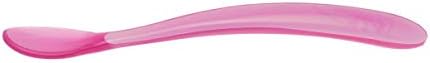 Chicco Baby Self Feeding Spoon with Soft Tip, Suitable For Training Toddlers, Soft & Flexible Silicone, Pink, 6m+ (Pack of 2)
