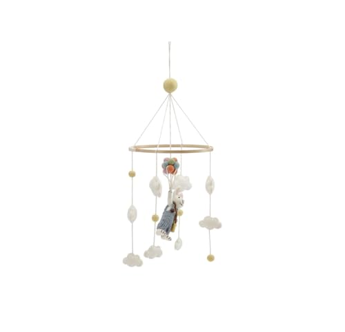 Mobile bébé avec lapin et ballon en feutre Gry & Sif pour lit et parc