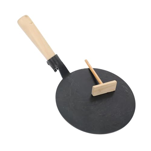 CIYODO 1Set Pancake Pan Nonstick Griddle for Crepes Tortillas Pancakes Handle Versatile Cooking Tool for Home Restaurant Use