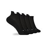 Zockn Laufsocken Unisex aus Bio-Baumwolle | 4 Paar - Schwarz / 39-42 I einfarbig I GOTS I Anti-Loch I Nachhaltig I Super-Bequem