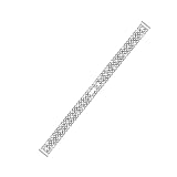WOFASHPURET Cinturino per Orologio da Polso Donna in Acciaio Inossidabile Strass Argento Elegante e Sostituibile Accessorio Moda Raffinato