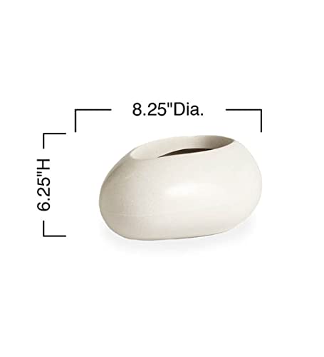Vasart Seixos Vaso de Flores, Antique Branco, 21x16cm, 1 Unidad