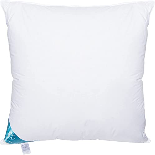 Sandaro Home Federkissen 80 x 80 cm | Kissen 80x80 mit 100% natürlichen Federfüllungen nur, Kopfkissen 80x80 mit Gänsefedernfüllung im Baumwollbezug Für erholsamen Schlaf (2000) Cover