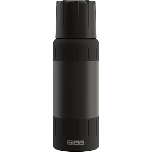 SIGG – Borraccia Termica in Acciaio Inox – Thermos Alpine Star, con Bicchiere – 15h Caldo, 56h Freddo – Compatta e Resistente – Antigoccia – Senza BPA – Outdoor, Campeggio & Escursioni – Nera – 0,5L