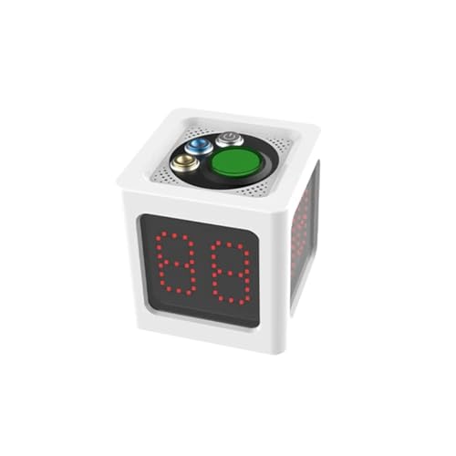 ZHELLY Temporizador de Reloj de Pared, Temporizador Cube Chess Poker con 2 dígitos, Tiempo de Cuenta atrás, 1,4'(Color:Bianco)