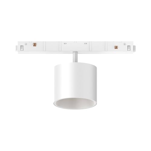 IDEAL LUX - Sistema de iluminación para carril EGO TRACK SINGLE BIG 10 W 3000 K ON-OFF WH, sistema ferroviario, iluminación modular, dispositivo sobre riel, 19 x 7 h 11 cm, blanco