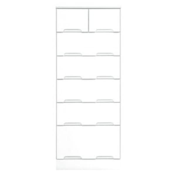 Amazon｜ハイチェスト 6段 [幅50cm] スライドレール付き引き出し 日本