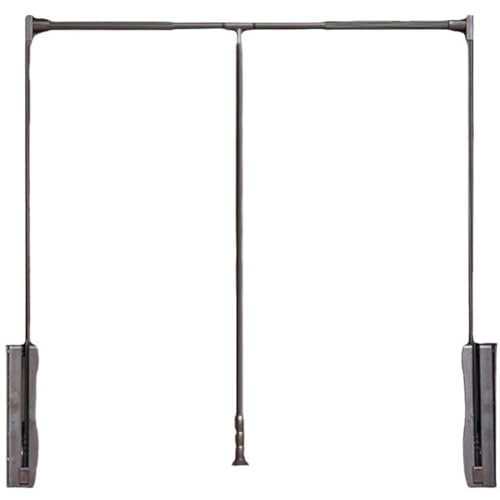 HOWHY Pull Down Closet Rod - Adjustable Side Mounted Closet Rod for Hanging Clothes,Easy to take and store clothes,Fitting width:21.65