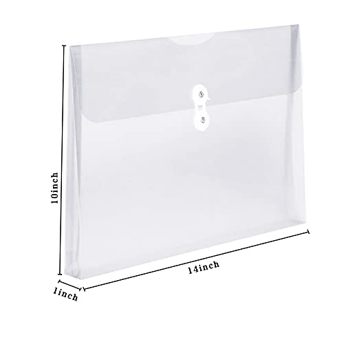 Tieno Plastic Envelopes With String Closure Clear Side Loading Folders Legal Size Paper Office Organizer 12 Packs White #TOP2