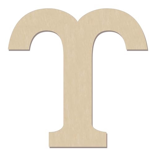 HILAZA 12 Inch Large Wooden Greek Letters, Unfinished Big Wood Letters for Wall Decor, DIY Crafts, Parties Wedding Christmas Home Decoration, Letter Upsilon (Υ)