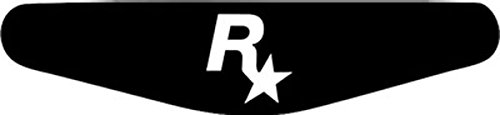 Autocollant pour barre lumineuse de manette PlayStation PS4 Motif au choix Rockstar (schwarz) noir