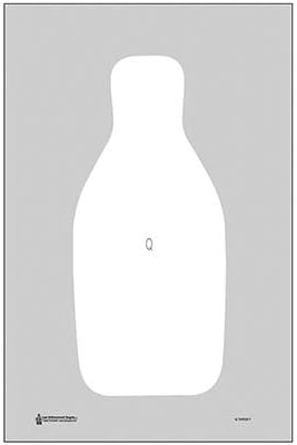 Standard FBI/DEA Q Target on Bright White Paper Gray Size: 22 1/2" x 34 1/2"