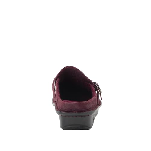 Image of Alegria Women's Brigid Leather Moc Toe Open Back Clog with Heel Cup