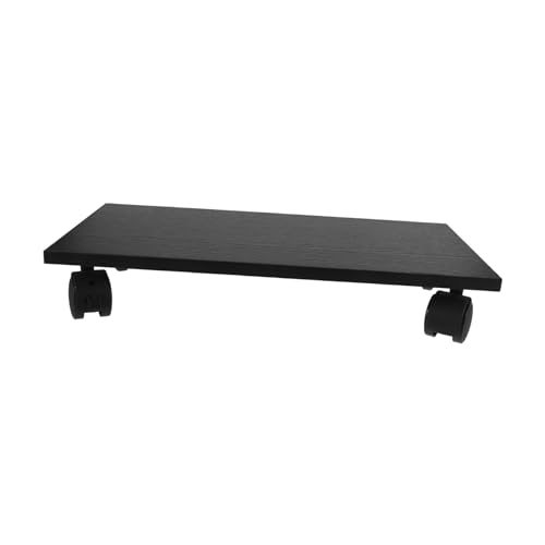 Soporte para torre de computadora LALAFINA con ruedas, soporte móvil para CPU bajo el escritorio, compatible con gabinetes de torre, diseño negro