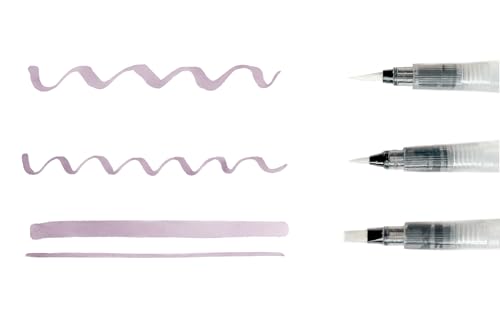Zebra Pen Water Brush, pincel de nylon flexible para acuarela 0.6mm, paquete de 3 miniatura 2