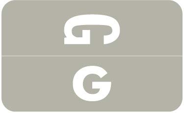 Doctor Stuff - File Folder Labels, Alphabet Letter G, Compatible with Smead Alpha Z Acc/ACCS - SMSM Series Alpha Stickers Gray, 1-5/8" x 1”, 250/Roll