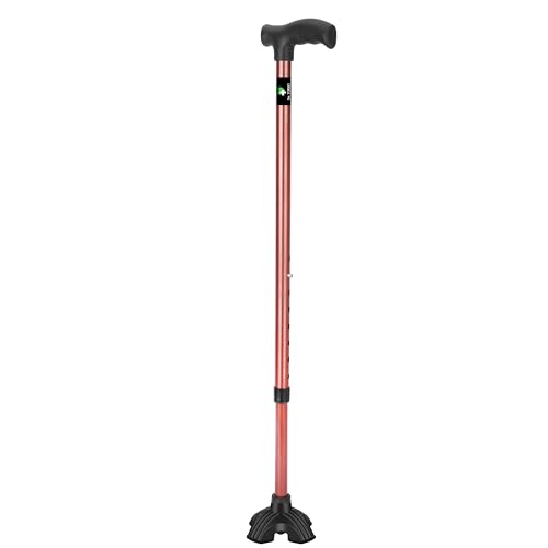 Image of Black Edition Premium Walking Stick with Adjustible Height, Sturdy Steel Body for Men /Women, Patients, Old People (Copper RubberBase)