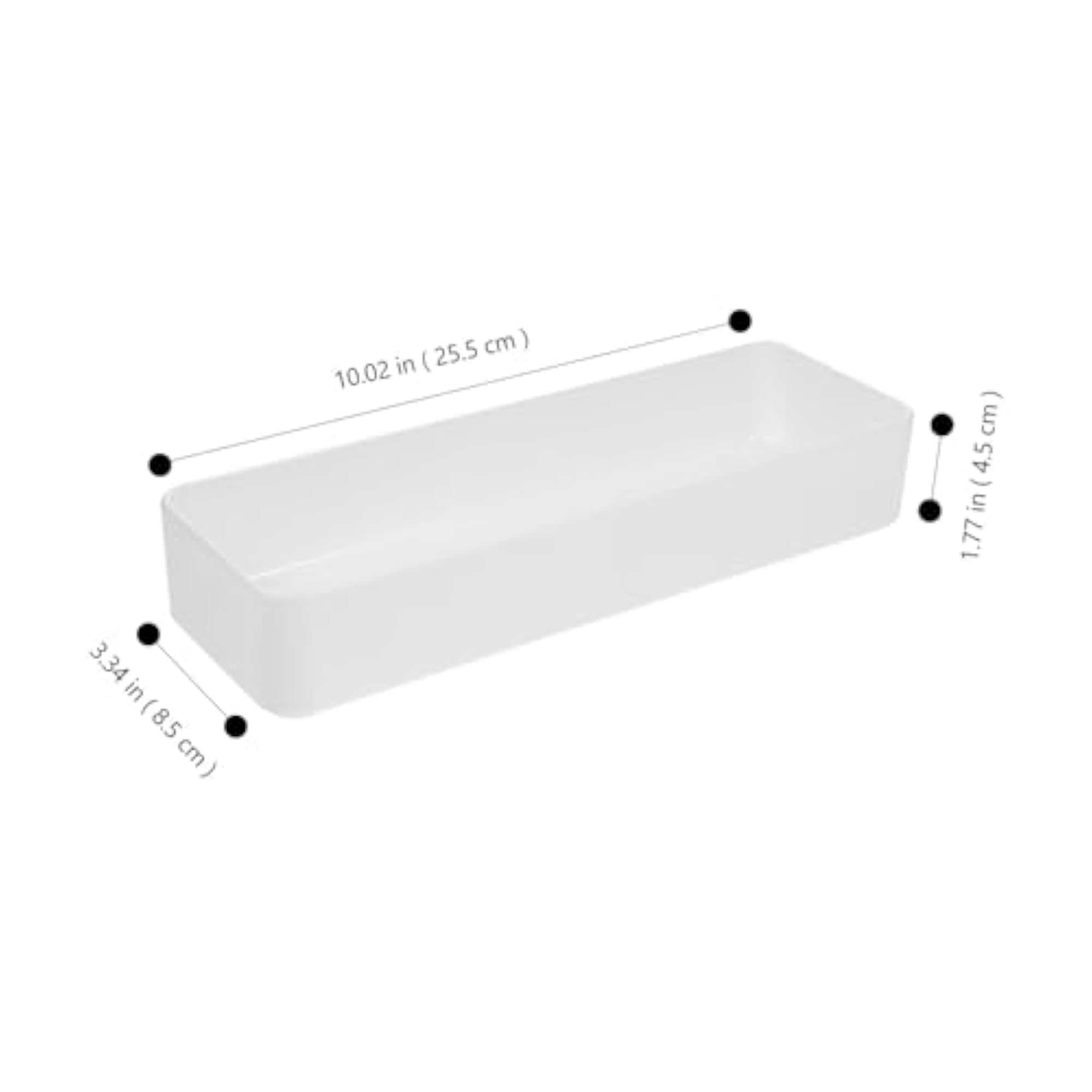 2pcs Plastic Drawer Organizer Box for Spoons and Cosmetic Tools
