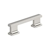 Amerock 10BX37090G10 | Satin Nickel Cabinet Pull | 3 inch (76mm) Center-to-Center | 10 Pack | Triomphe | Furniture Hardware