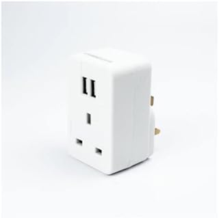 LOYAL 21G Plug Adapter Through UK with 2 USB Ports, Double USB Charger, USB Wall Socket Plug Adapter for Home, Office with 2 Years Warranty
