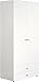 Produktbild trendteam smart living - Basics - Kleiderschrank - Weiß - Garderobenschrank mit 2 Türen, 1 Hutablage, 1 Kleiderstange und 2 Schubladen - (BxHxT) 81 x 176 x 51 cm - Moderner Stil
